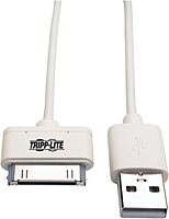 TRIPP LITE 30-Pin to 3' USB Sync Charge Cable Apple MFi Certified, White (M110-003-WH) 3 ft. White