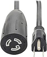Tripp Lite Heavy-Duty Power Extension Server Cord 15A, 14AWG (NEMA 5-15P to NEMA L5-15R) 1-ft.(P023-001) , Black