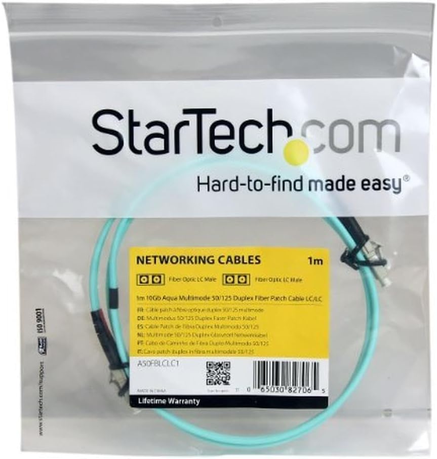 StarTech.com OM3 Multimode LSZH Duplex Fiber Optic Patch Cable