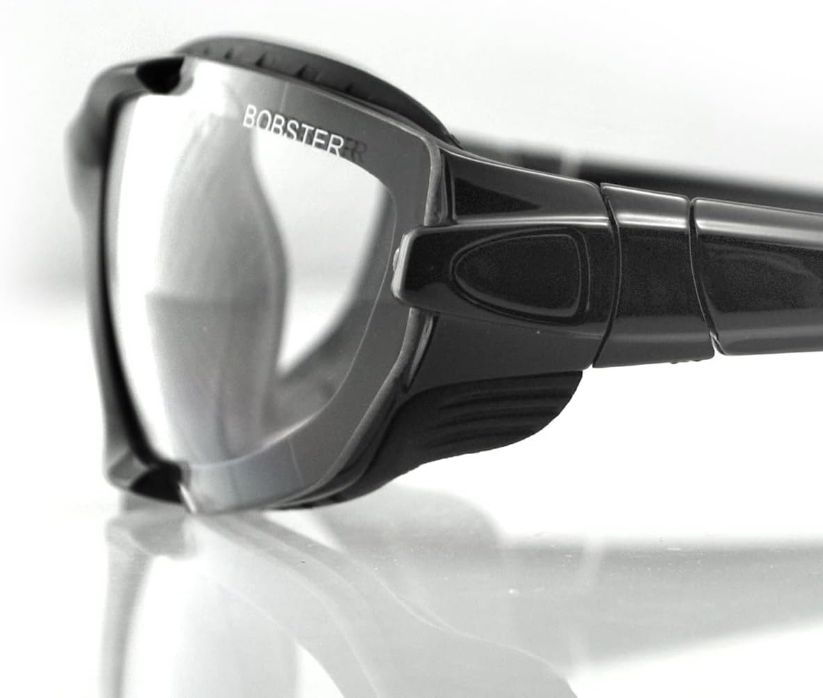 Bobster Renegade Sport Sunglasses Gloss Black Frame/Clear Photochromic Lens