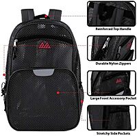 SUMMIT RIDGE Reflective Mesh Backpack with Wire Frame (18 x 13 x 5.5 in)