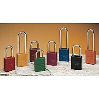 American Lock Red Anodized Aluminum Lockout Padlock - Keyed Different, 3" Shackle, 5-Pin