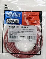 Tripp Lite Cat5e 350MHz Snagless Molded Patch Cable (RJ45 M/M) - Red, 3-ft.(N001-003-RD)