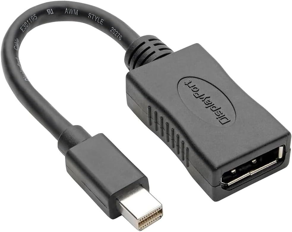 Tripp Lite Mini DisplayPort to DisplayPort Adapter Converter 4K @ 60Hz mDP to DP Keyspan 6in 6" (P139-06N-DP4K6B)