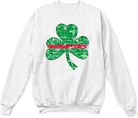 THIN BLUE LINE USA Thin Red Line St. Patrick's Day Crewneck Sweatshirt