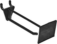 AZAR DISPLAYS Glass-Filled Nylon Pegboard Scan Hooks with Locking Lexan Label Plate, 50-Pack