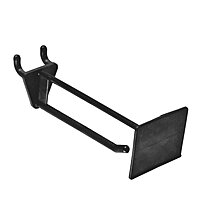 AZAR DISPLAYS Glass-Filled Nylon Pegboard Scan Hooks with Locking Lexan Label Plate, 50-Pack