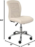 Serta Essentials Mid-Back Computer Chair, Faux Leather and Mesh