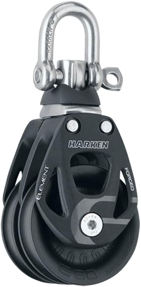 Harken 60mm Double Aluminum Element Block w/Swivel