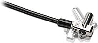 Kensington N17 Keyed Laptop Lock for Dell Devices - 6 ft Cable - Keyed Lock - Black, Silver - Carbon Steel - For Notebook, Tablet