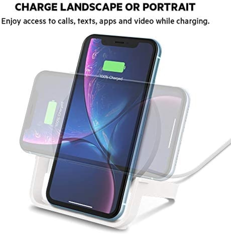 Belkin Quick Charge 10W Wireless Charger - Qi-Certified Charger Stand for iPhone