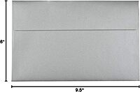 JAM PAPER Silver Stardream Metallic Invitation Envelopes