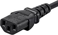 Monoprice Power Cord - NEMA 5-15P to IEC 60320 C13, 18AWG, 10A/1250W, 125V, 3-Prong