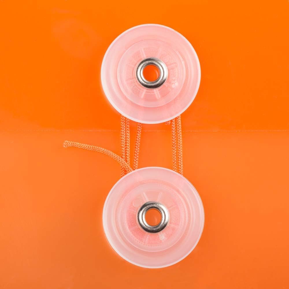 JAM PAPER Open-End Plastic Envelopes, Button & String