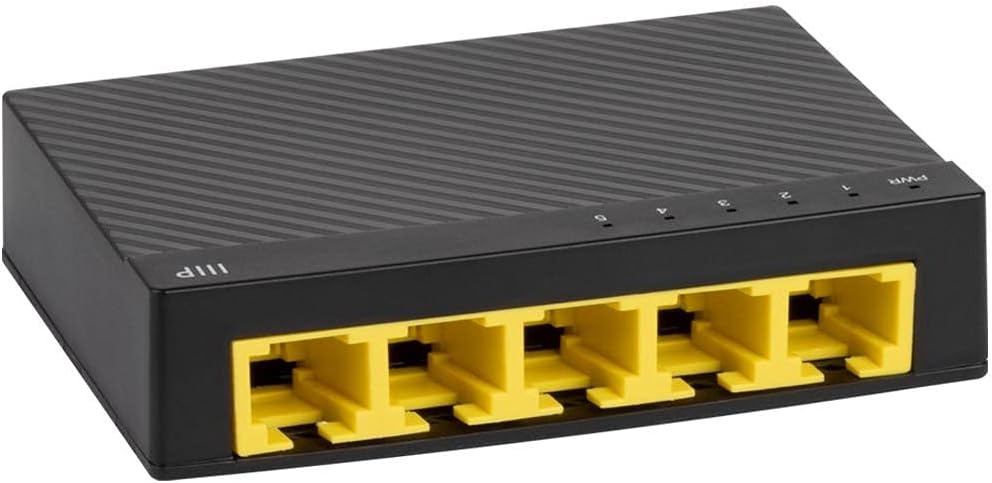 Monoprice 5-Port 10/100/1000Mbps Gigabit Ethernet Unmanaged Desktop Switch, IEEE 802.3ab, Cat5e, Plug and Play