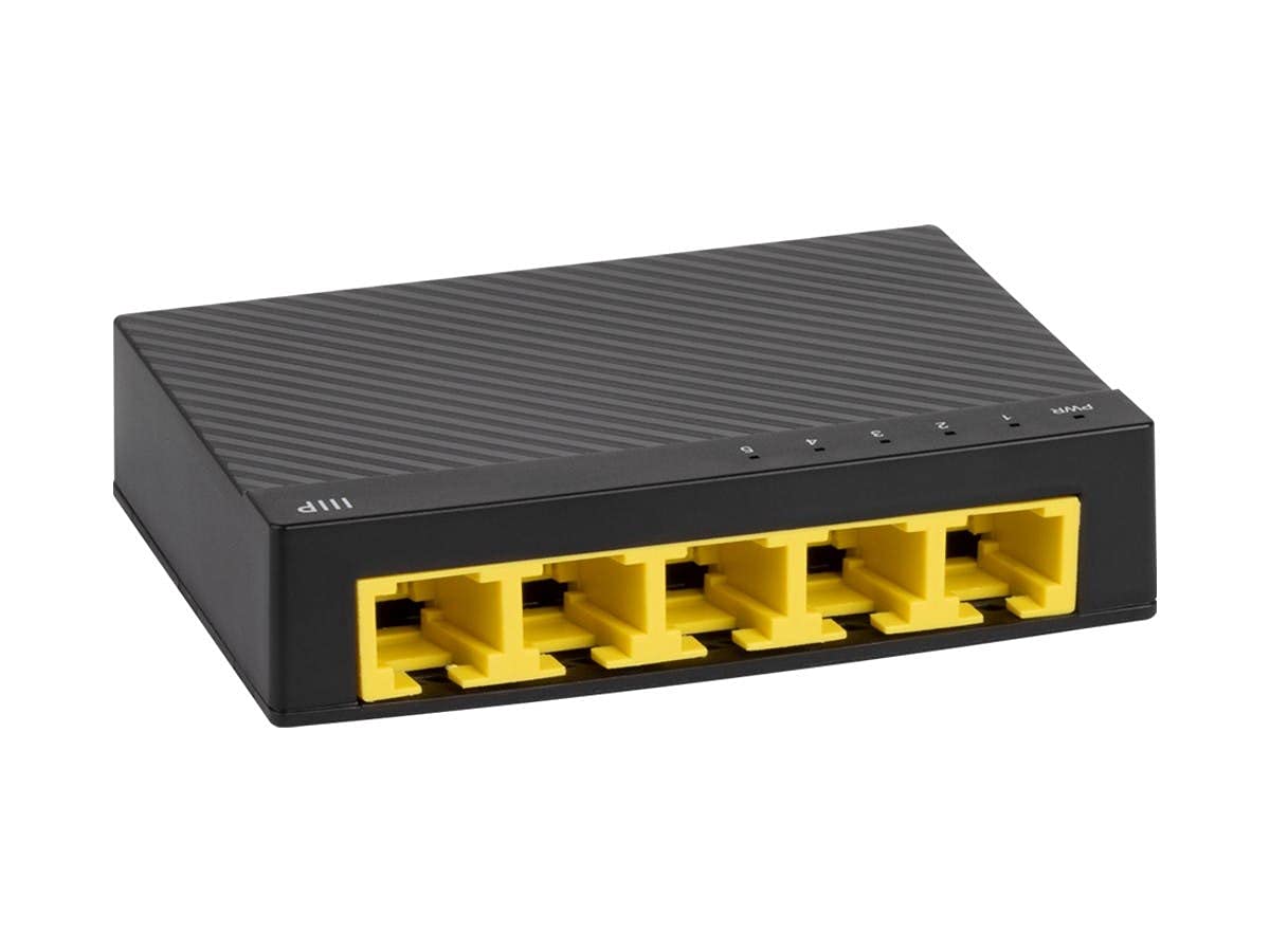 Monoprice 5-Port 10/100/1000Mbps Gigabit Ethernet Unmanaged Desktop Switch, IEEE 802.3ab, Cat5e, Plug and Play