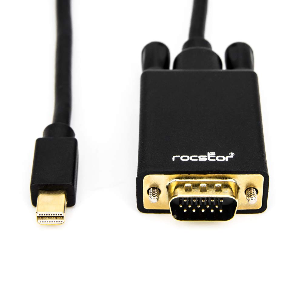 Rocbolt 6ft Mini Displayport to Vga M/m Hd-15 Male Cable Gold Plated
