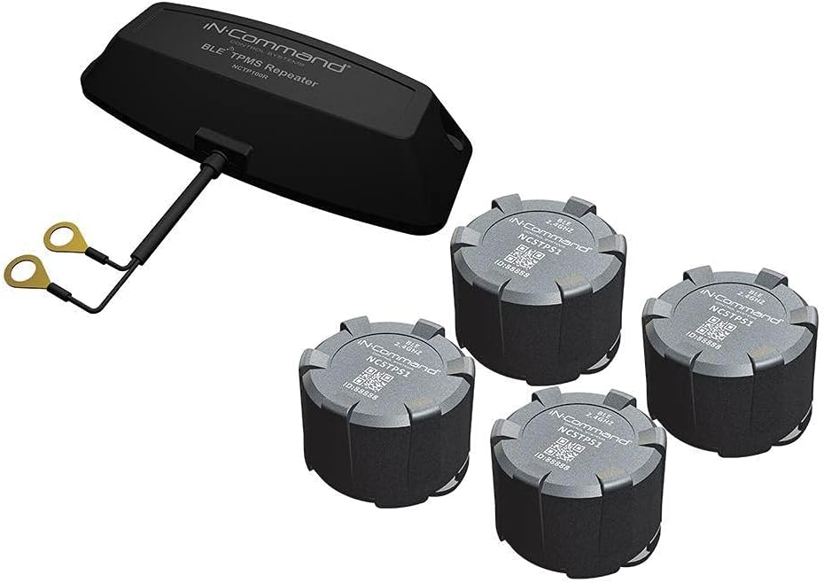in-Command NCTP100 Tire Pressure Monitoring System, Four Bluetooth-Enabled Tire Pressure Monitoring Sensors