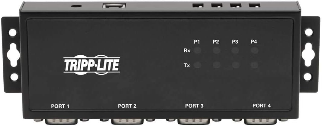 Tripp Lite 4 Port USB to Serial Adapter, RS-422/RS-485, FTDI with COM Retention, USB-B to DB9 F/M (U208-004-IND) 4-Port