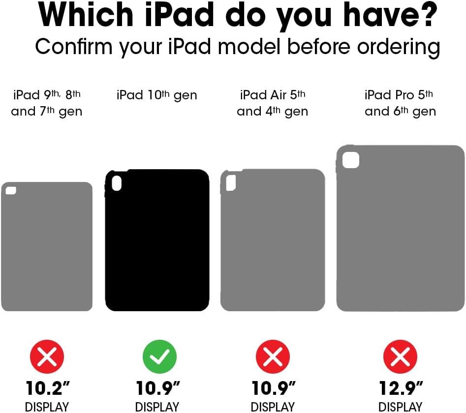 OtterBox iPad (10th Gen) uniVERSE Series Case - For Apple iPad (10th Generation) Tablet - Black - Synthetic Rubber