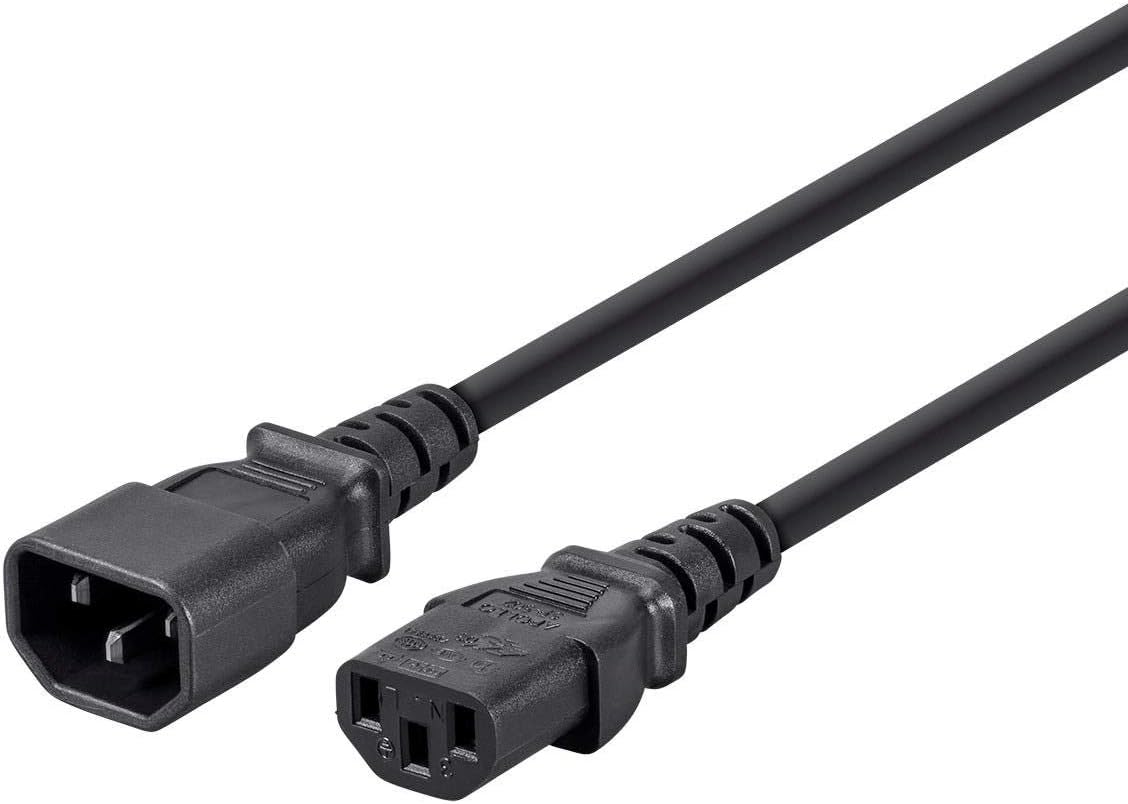MONOPRICE IEC 60320 C14 to C13 3-Prong Power Extension Cord 125V