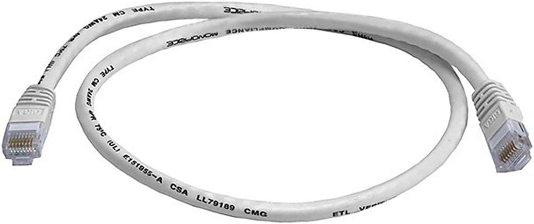 Monoprice 2FT 24AWG Cat6 550MHz UTP Ethernet Bare Copper Network Cable - White