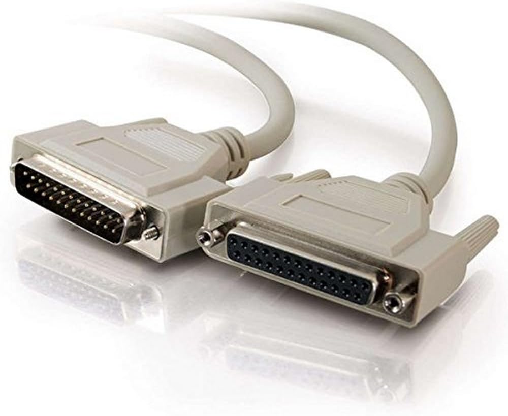 C2G/ Cables To Go C2G 02658 DB25 M/F Serial RS232 Extension Cable, Beige (15 Feet, 4.57 Meters)