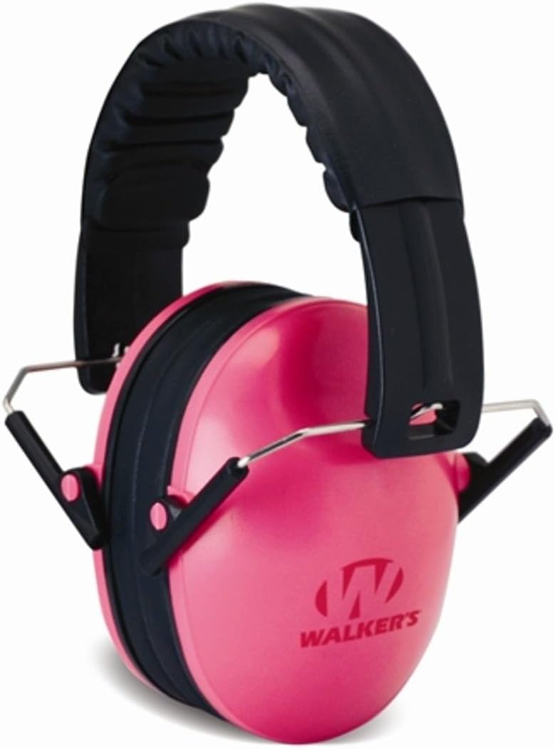 WALKER'S Children's Folding Earmuffs — Youth Low-Profile Padded Headband Hearing Protection