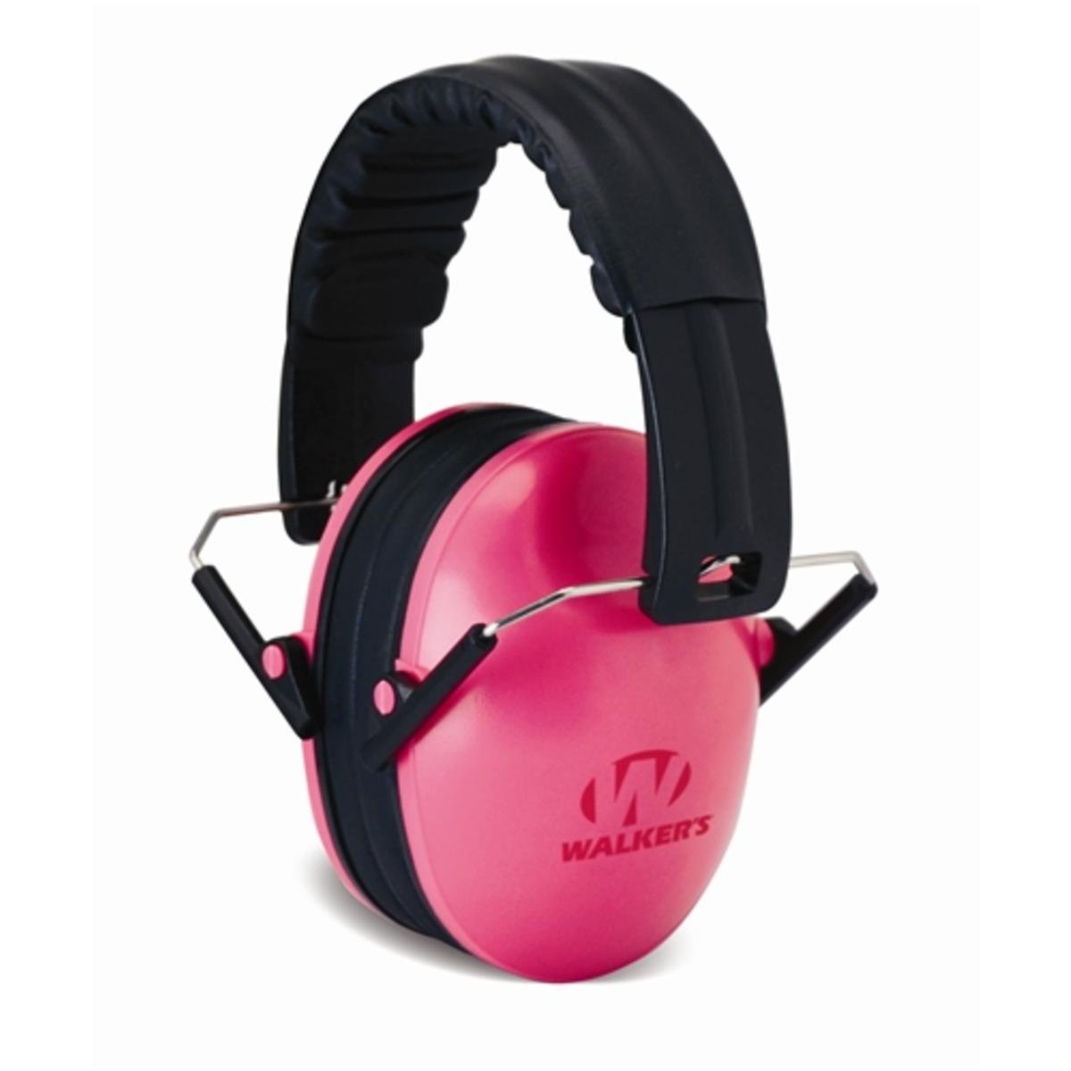 WALKER'S Children's Folding Earmuffs — Youth Low-Profile Padded Headband Hearing Protection