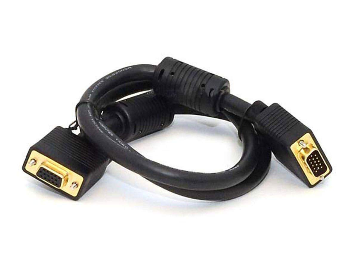 Monoprice SVGA Male-to-Female Monitor Extension Cable with Ferrites