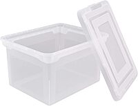 Office Depot® Brand Letter And Legal File Tote, 18"L x 14 1/4"W x 10 7/8"H, Clear