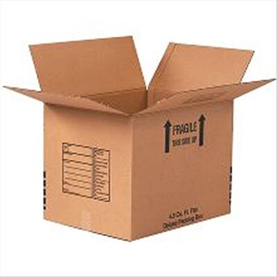 Aviditi 121212DPB Deluxe Packing Corrugated Cardboard Box 12" L x 12" W x 12" H, Kraft, For Shipping, Packing and Moving (Pack of 25)