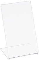 Azar Displays Acrylic L-Shaped Sign Holders, Clear - Pack of 10