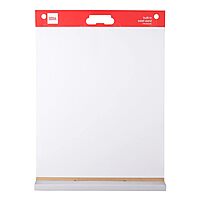 Office Depot® Brand Easel Pad, 20" x 23", Tabletop with Built-In Stand, 25 Sheets, 30% Recycled, White