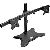TRIPP LITE DDR1327SDD Dual Monitor Mount Stand, Swivel & Tilt, 13-27 Inch Flat Screen Displays, Desktop Mount, Black