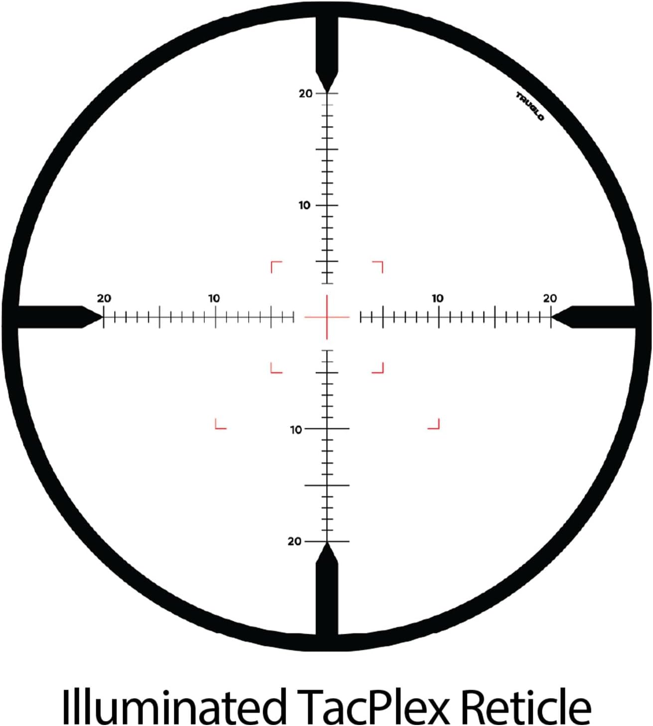 TruGlo Eminus Illuminated TacPlex-MOA Reticle Riflescope One-Piece 30mm Tube