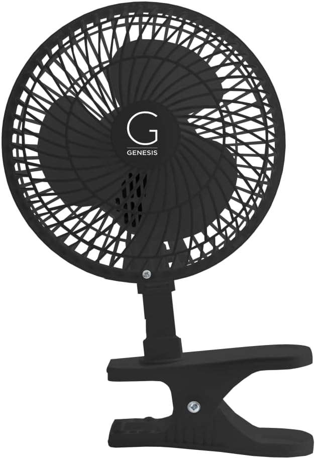 GENESIS 6-Inch Clip Convertible Table-Top & Clip Fan, 2 Quiet Speeds