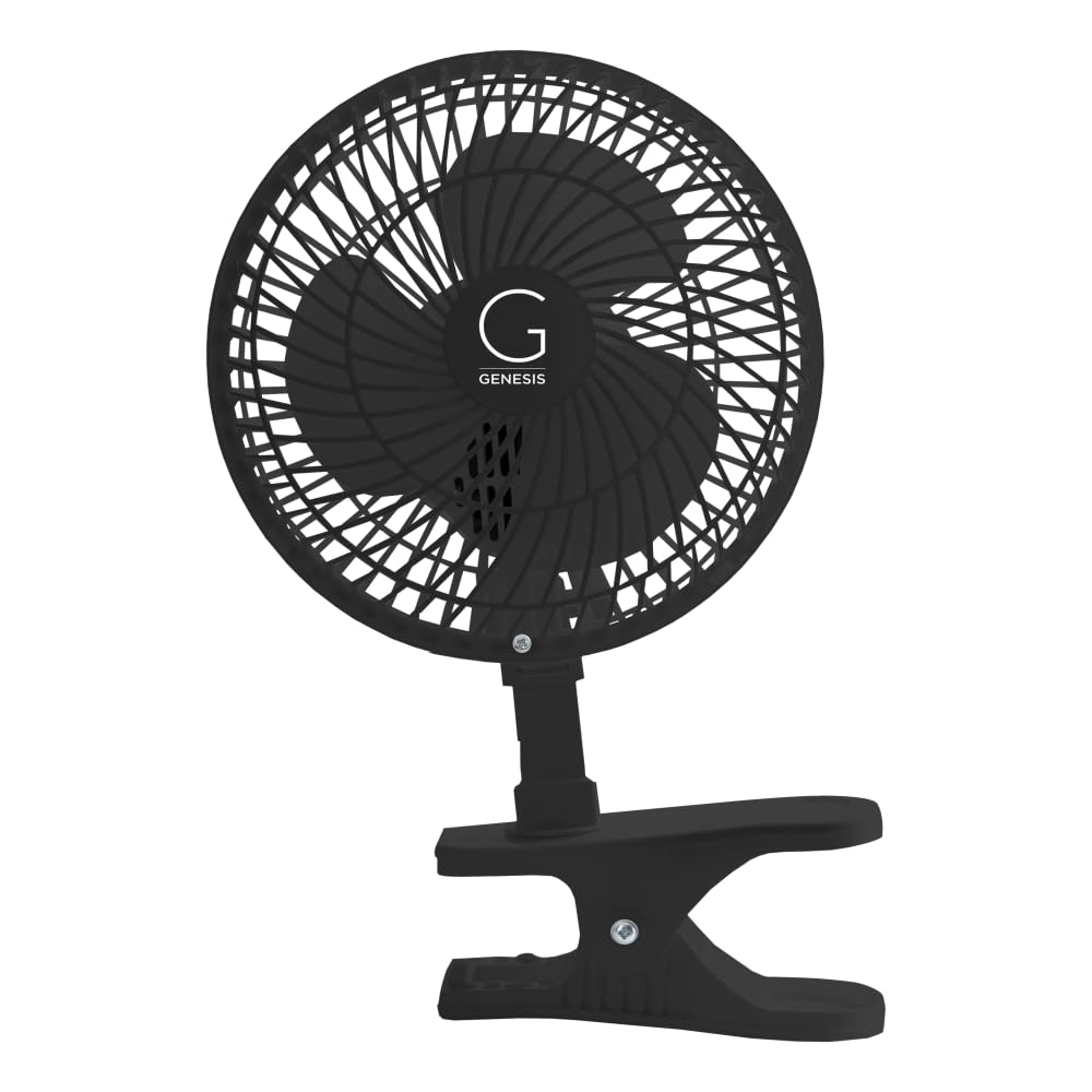 GENESIS 6-Inch Clip Convertible Table-Top & Clip Fan, 2 Quiet Speeds