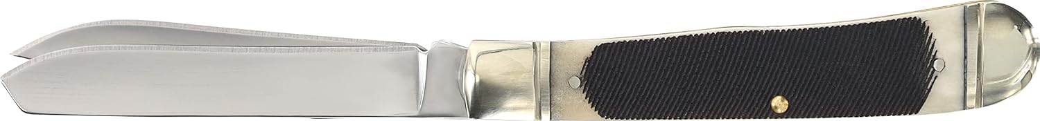Old Timer 95OTB Genuine Bone Large Gunstock Trapper 7.3in S.S. Traditional Folding Knife with 3.1in Clip Point and Bone