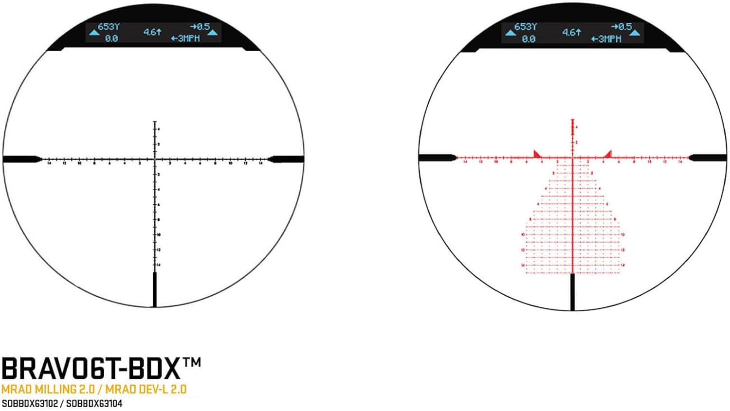 SIG SAUER BRAVO6T-BDX 3-18x44mm FFP Rifle Scope | HDX Glass with ZeroSync BDX eTRAK Dial | 35mm Tube Bluetooth Ballistic