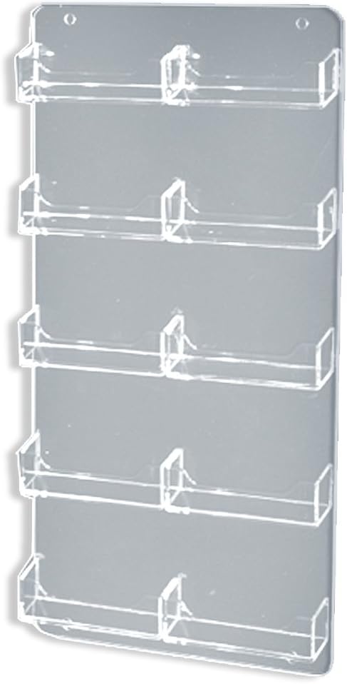 Azar Displays Business And Gift Card Holders, Wall Mount, Clear, Pack Of 2