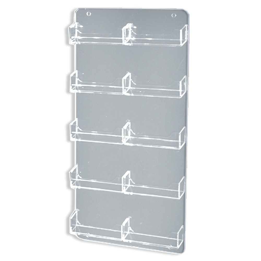 Azar Displays Business And Gift Card Holders, Wall Mount, Clear, Pack Of 2