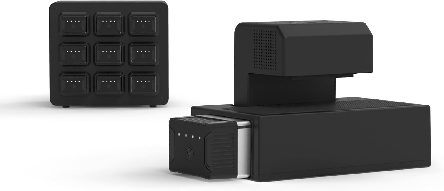 EdgePower 9-Bay Battery Charging Station – Charges and Stores Nine EdgePower Batteries – Batteries Not Included