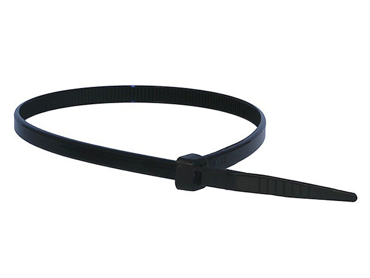 MONOPRICE Cable Ties 100-Piece Pack Nylon Zip Ties - Black