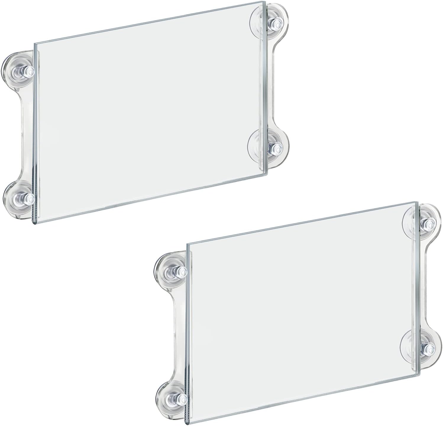 AZAR DISPLAYS Acrylic Window/Door Sign Holders with Suction Cups