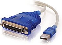 C2G 16899 USB To DB25 Parallel Printer Adapter Cable, Beige (6 Feet, 1.82 Meters)