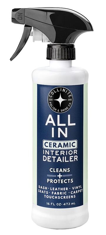 COLLINITE No. 21 All-in Universal Ceramic Interior Detailer – Easy Spray & Wipe Cleaner + SiO2 UV Protection for Leather