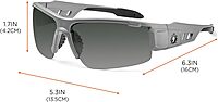 Ergodyne Skullerz Dagr Polarized Safety Sunglasses- Matte Gray Frame, Smoke Lens