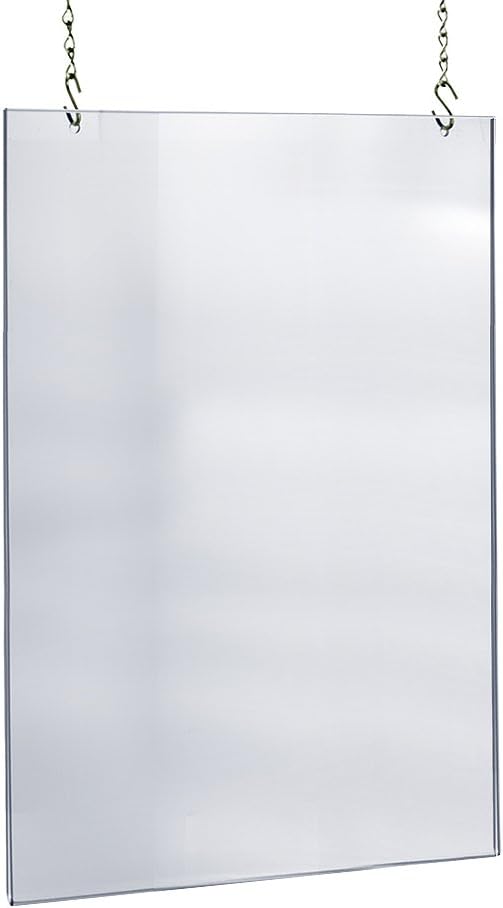 Azar Displays Hanging Poster Frames, Clear Acrylic, Ceiling-Mount
