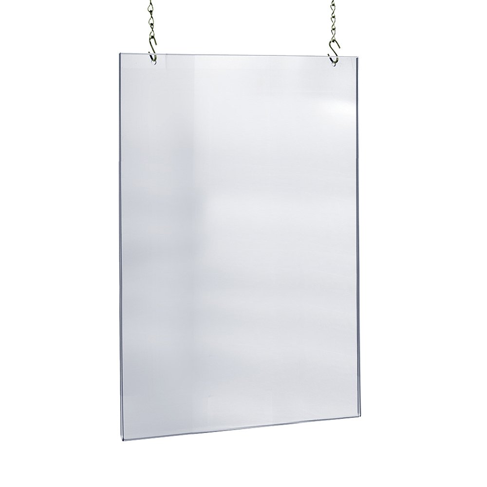Azar Displays Hanging Poster Frames, Clear Acrylic, Ceiling-Mount